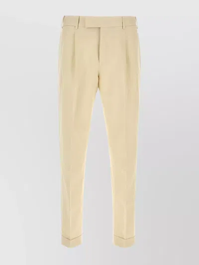 PT TORINO CREAM COTTON STRETCH PANT
