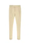 Pt Torino Beige Stretch-design Tapered Trousers In 0015