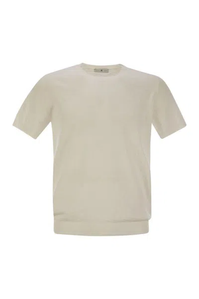 Pt Torino Crew-neck Short-sleeved Cotton Jersey In White