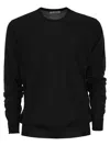 Pt Torino Crew-neck Sweater In Wool In Black