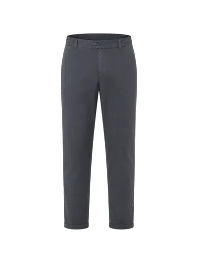 Pt Torino Cropped Chino Trousers In Gray