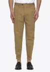 Pt Torino Cotton And Linen Trousers In Beige