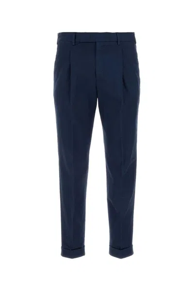 Pt Torino Cropped Tailored Trousers In Blue