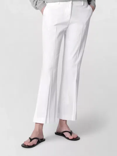 Pt Torino Cropped Tailored Trousers Front And Back Pockets In Red