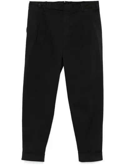 Pt Torino Cropped Trousers In Black