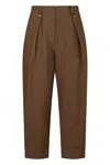 Pt Torino Cropped Trousers In Brown