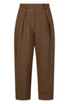 Pt Torino Cropped Trousers In Brown