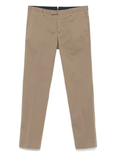 Pt Torino Cropped Trousers In Brown