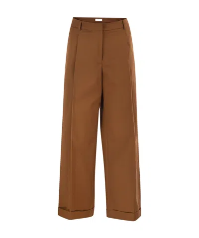 Pt Torino Cropped Wide-leg Pants In Animal Print