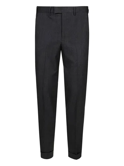 Pt Torino Cuffed-hem Pants In Black