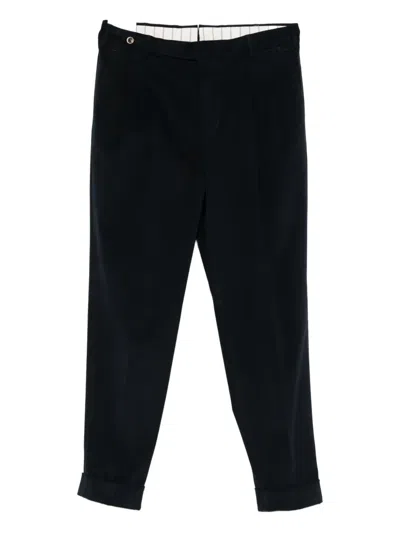 Pt Torino Cuffed-hem Trousers In Black