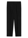 Pt Torino Wool Trousers With Cuffed Hem And Pleats In Black