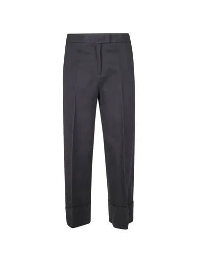 Pt Torino Cuffed Trousers In Black