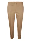 Pt Torino Pleated-cuff Trousers In Brown