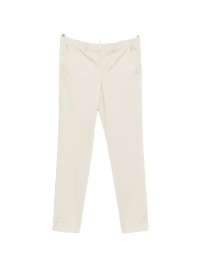 Pt Torino Straight Pants With Belt Loop In White