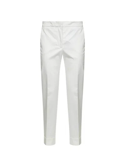 Pt Torino Cuffed Trousers In White