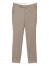 Pt Torino Cuffed Wool Trousers In Neutral