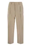 Pt Torino Daisy - Wool And Cashmere Pinstripe Pants