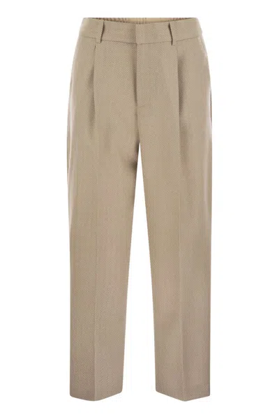 PT TORINO PT TORINO DAISY - WOOL AND CASHMERE PINSTRIPE PANTS