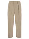 Pt Torino Daisy - Wool And Cashmere Pinstripe Pants In Multi