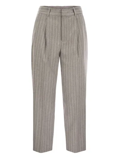 Pt Torino Daisy Trousers In Gray
