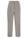 Pt Torino Daisy - Wool And Cashmere Pinstripe Pants