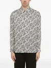 Pt Torino Printed Long-sleeved Shirt In Black