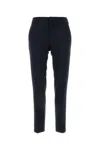 Pt Torino Stretch Viscose Trousers With Front And Back Pockets In Dark Blue