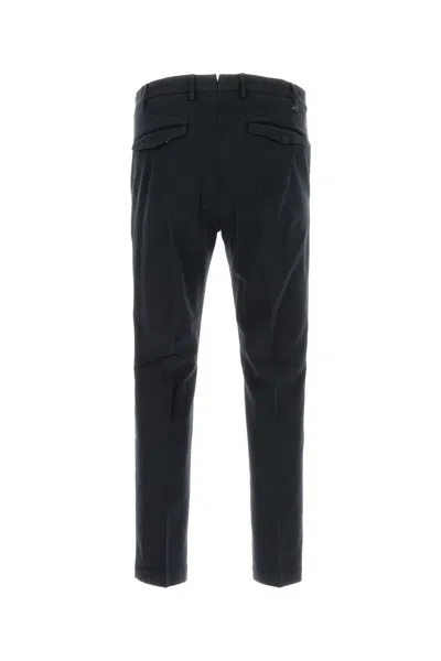 PT TORINO DARK BLUE STRETCH COTTON BLEND PANT