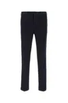 Pt Torino Midnight Blue Stretch Modal Blend Pant In Black