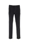 Pt Torino Stretch Cotton Trousers With Pockets And Loops In Black