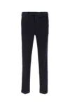 Pt Torino Stretch Cotton Trousers With Pockets And Loops In Blue