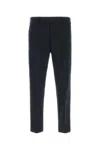 Pt Torino Cotton Trousers With Back Pockets And Belt Loops In Blue
