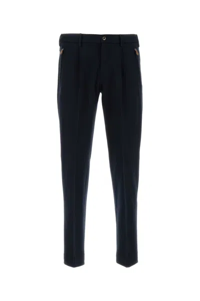 PT TORINO DARK BLUE STRETCH VISCOSE BLEND PANT