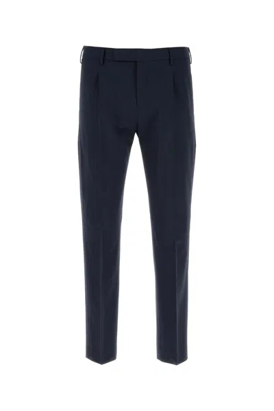 PT TORINO PT TORINO DARK BLUE STRETCH WOOL PANT