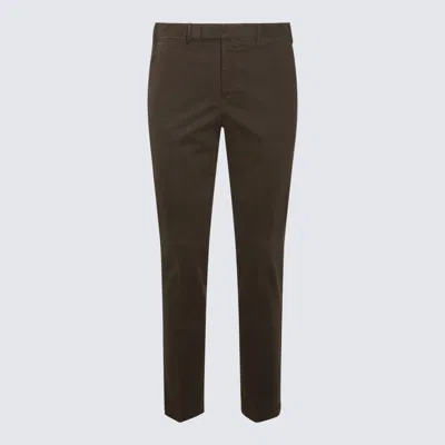 Pt Torino Dark Brown Pants In Carbone