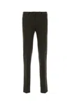 Pt Torino Dark Brown Stretch Cotton Blend Pant In Black