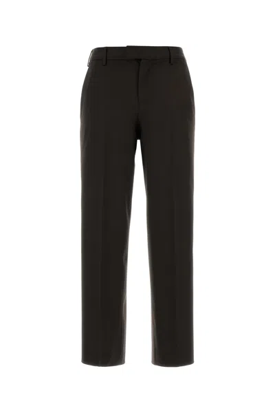 Pt Torino Stretch Wool Tailored Pants Belt Loops In Black