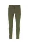 Pt Torino Olive Green Stretch Cotton Pant