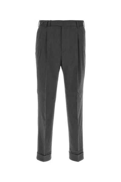 Pt Torino Stretch Wool Tailored Suit Pant Flat Front In Gray
