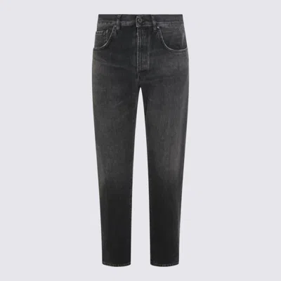 Pt Torino Dark Grey Cotton Jeans In Gray