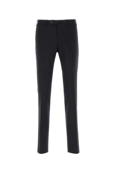 Pt Torino Dark Grey Slim-fit Tailored Trousers In Blue