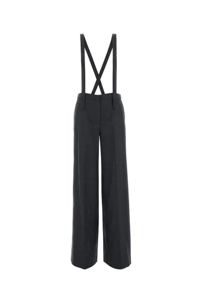 Pt Torino Dark Grey Stretch Cashmere Diana Pant In Gray