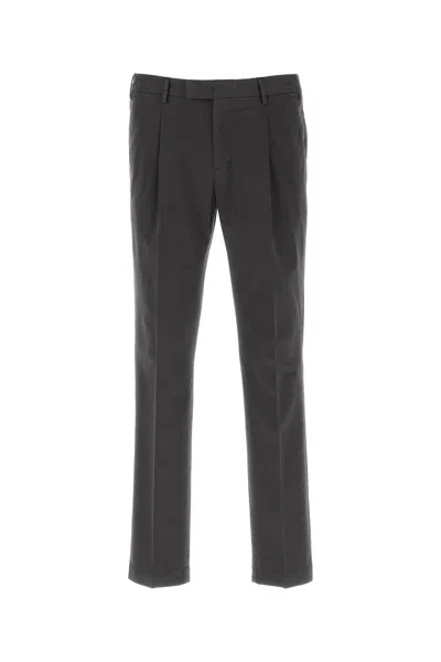 Pt Torino Trousers Stretch Cotton Back Pockets In Gray