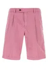 Pt Torino Fuchsia Stretch Corduroy Bermuda Shorts