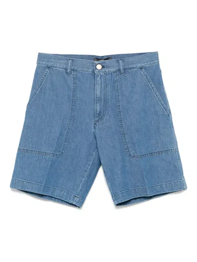 Pt Torino Denim Bermuda Shorts In Blue