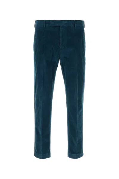 Pt Torino Denim Blue Stretch Corduroy Pant In Multi