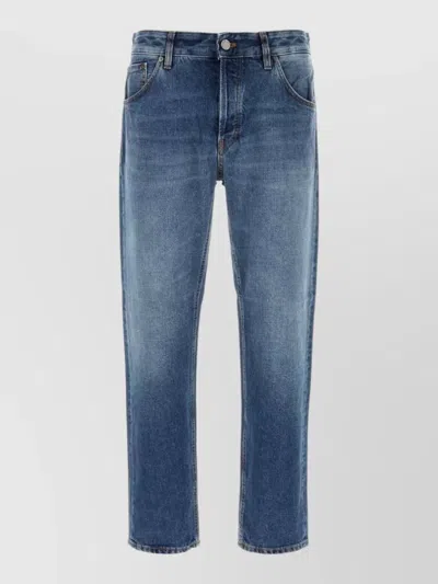 Pt Torino Denim Jeans Faded Effect Belt Loops In Blue