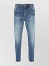 Pt Torino Denim Jeans With Belt Loops And Faded Effect