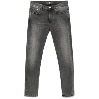 Pt Torino Stretch Denim Jeans Belt Loops In Black